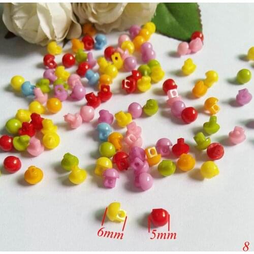 200PCS/lot About 6mm Plastic Mini Buttons Craft Sewing Tools Decorative small Button Scrapbooking Garment DIY Apparel
