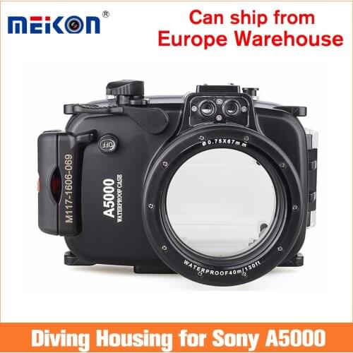 Meikon 40m/130ft Underwater Diving Camera Housing Case For Sony A5000 16-50mm Waterproof Camera Bags Case Cover For Sony A5000