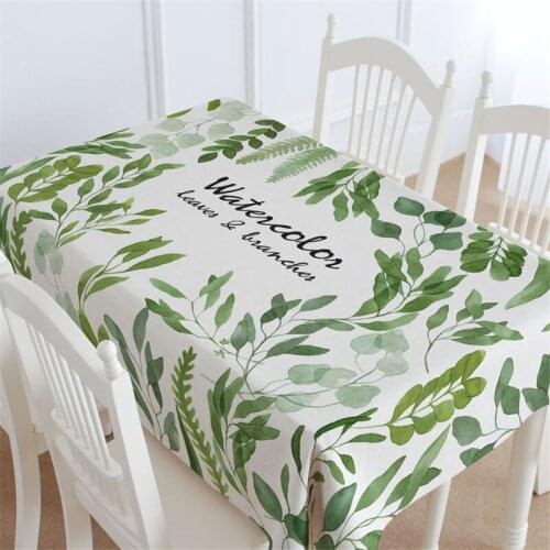 Flowers Printed Table Cloth Thicken Cotton Linen Dining Tablecloth Rectangular Table Cover Home Decor