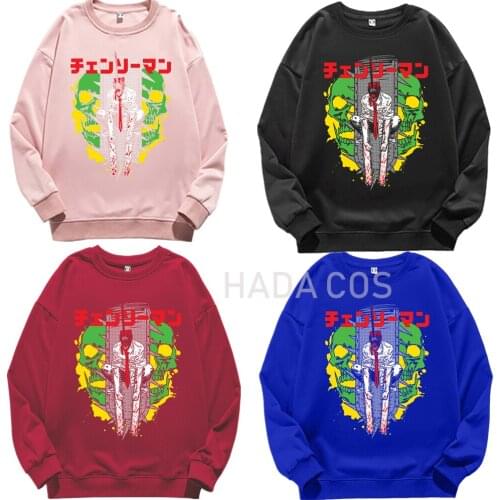 Chainsaw Man Makima Cartoon Printed Unisex Round Neck Sweater Sweatshirts Fashion Casual Teenager Student 2021 Hip-hop