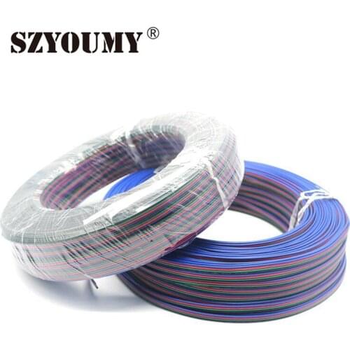 SZYOUMY 500M 4 Pin 4 Channels RGB LED Strip Extension Extend Cable Wire Cord Connector For RGB LED Strip Light 5050 3528