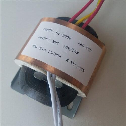 10V 1.5A R Core Transformer 15VA R10 custom transformer 220V copper shield Pre-amplifier Power supply