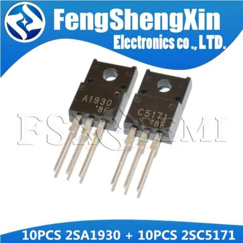 20PCS ( 10PCS 2SA1930 + 10PCS 2SC5171 ) A1930 TO-220 C5171 TO220 Power Amplifier