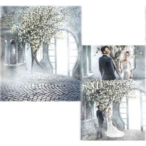 MEHOFOTO Flower Tree Vinyl Photography Background For Wedding New Fabric Flannel Castle Backdrop For Love photo studio 6966