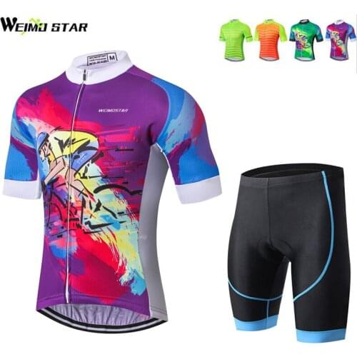 Weimostar Mens Cycling Jersey Sets Bike Jersey Clothes Ropa Ciclismo mtb Cycling Clothing Bicycle Clothing Maillot Fluorescence