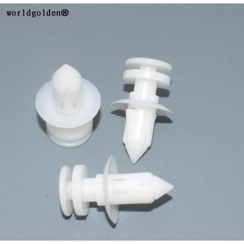 Worldgolden 100pcs auto fasteners Door Trim Panel Push-Type Retainer for Ford 2002-01