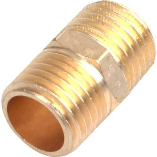 WSFS Hot Solid Brass 1/4" PT Male Thread Water Hose Pipe Straight Connector