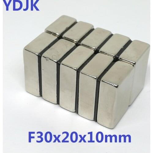 1 5 10pcs/lot N35 Neodymium magnet 30*20*10 Strong Rare earth permanent magnet 30x20x10 NdFeB magnet 30 x 20 x 10