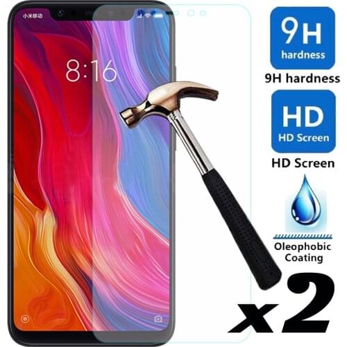 2pcs/lot For Xiaomi Mi8/Mi9 Tempered Glass Screen Protector Explosion-proof Anti Scratch Front Films LG G8/LG V50/SAMA30/A50