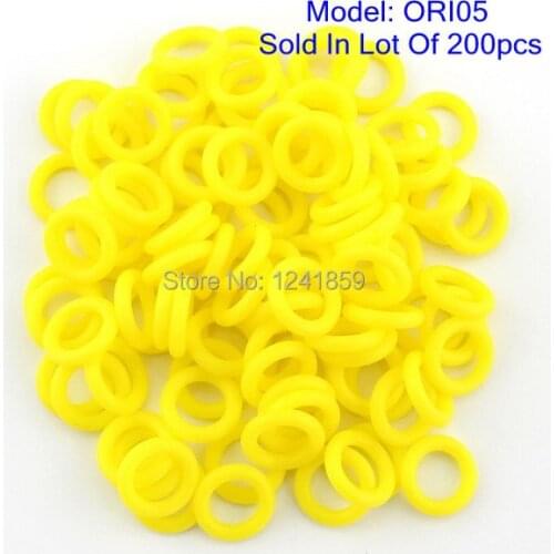200pcs Yellow Silicone Orings For Tattoo Springs Tattoo Accessories Supply ORI05-200