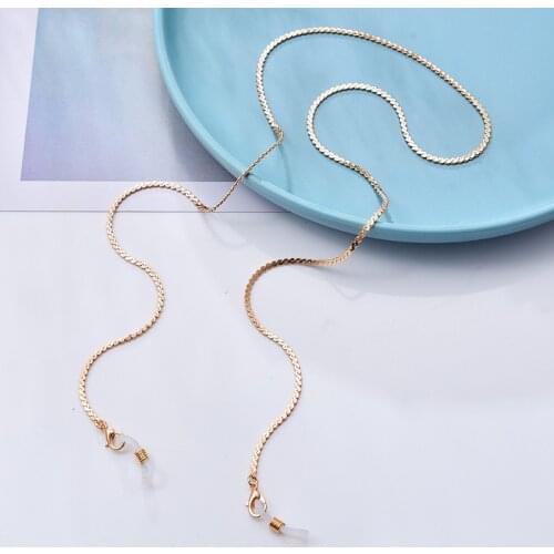 2021 Vintage Metal Glasses Chain Necklace Mask Chain Strap Hang On Neck Glasses Holder Rope For Women Glasses Strap Minimalist