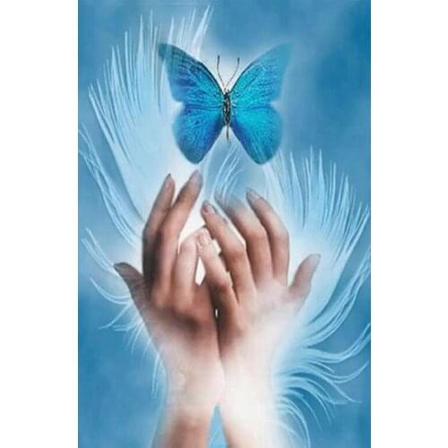 5d Diy Butterfly Diamond Painting Kits Hands Mosaic Embroidery Picture Crystal Rhinestones Stickers Decal Wall Art Craft Gift