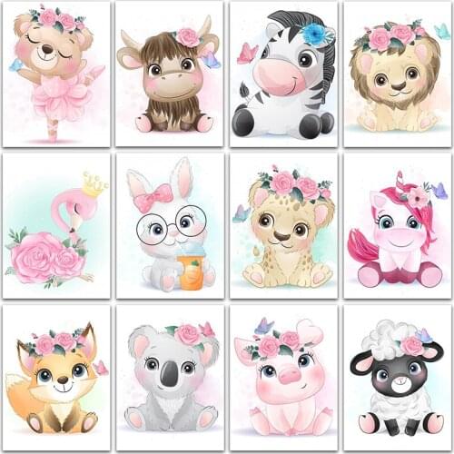 5D DIY Diamond Painting animals lion unicorn Koala Flamingo Full Square&Round Diamond mosaic embroidery Cross stitch home decor