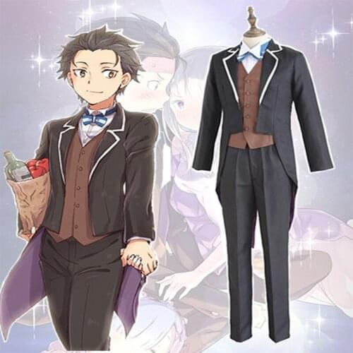 Anime Re:ZERO -Starting Life In Another World- Cosplay Costumes Subaru Natsuki Cosplay Costume Swallowtail Halloween Party