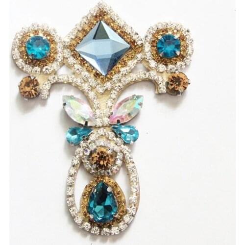 Free Shipping 100pcs/lot Rhinestones Applique Patch Vintage Shoes Bag Dress DIY Decoration Ornaments Accessories XH030-1