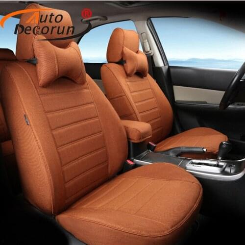 AutoDecorun Custom Fit Car Seats Cover Flax Fabric Seat Covers for Car Styling Cushion For Acura TL Seats Protector Accessories