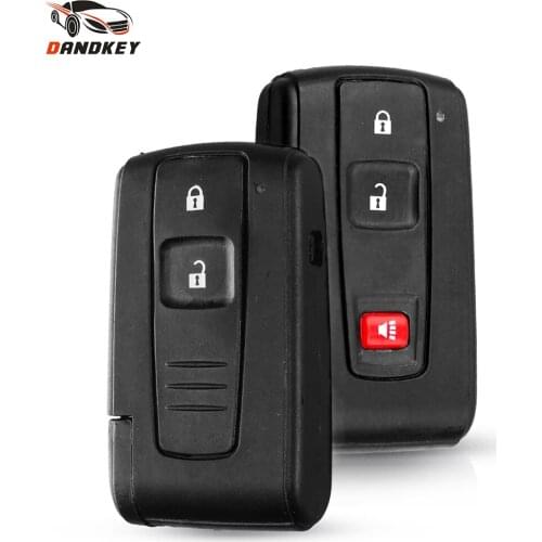 Dandkey 10pcs Key Shell Case Fob For Toyota 2004 2005 2006 2007 2008 2009 Corolla Verso Camry 2/3 Buttons Replacement Smart Key