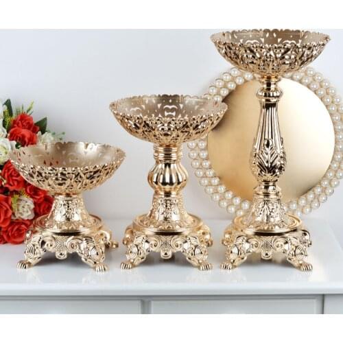 Elegant Decoration Plate Dessert Plate Fruit Cake cake Rack Fruit Vase Tray Decoration Wedding Party Candle Holder
