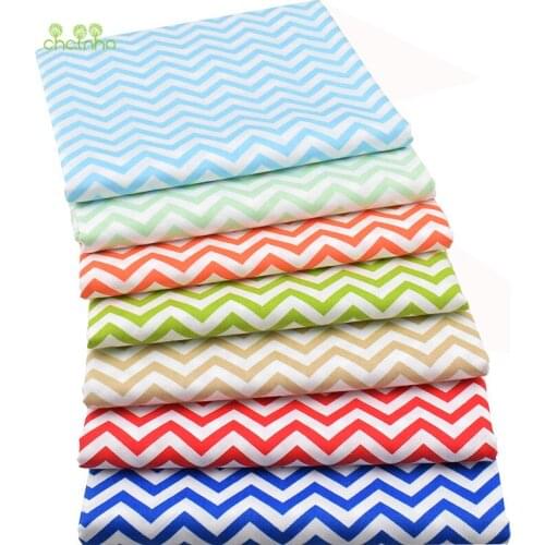 Chainho Printed Twill Cotton Fabric For DIY Quilting Sewing/Wave Tissue Of Baby & Children/Sheet,Pillow,Cushion,Curtain Material