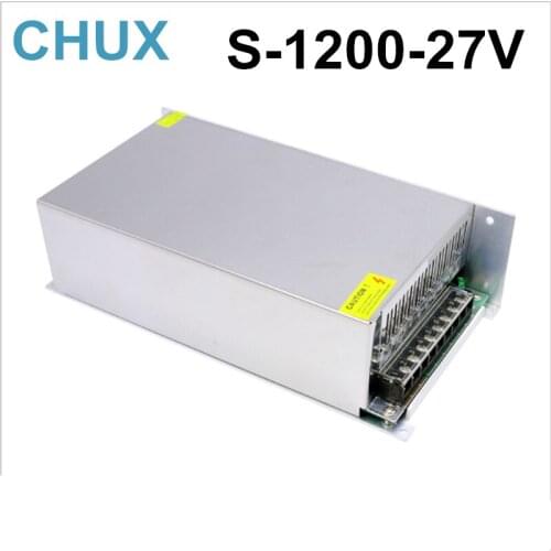 1200W 44A 27V Switching Power Supply 220v 110v Ac to 27v Dc Power Supply for Cnc Cctv Led Light Free Shipping