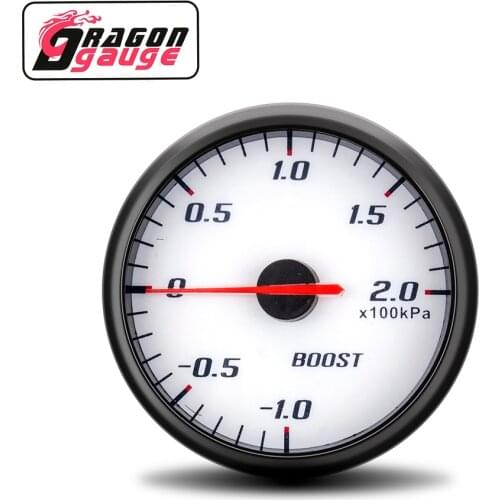 「DRAGON」 60MM Universal Booster Meter -1~2×100kpa Boost Gauge Factory Sales Arrow Display 12V Car Modification Instrument