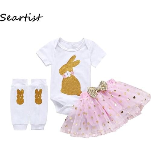 3Pcs Newborn Infant Baby Girls Letter short Sleeves Jumpsuit Leg Baby Girl Clothes Warmers Outfits Clothing Set 48