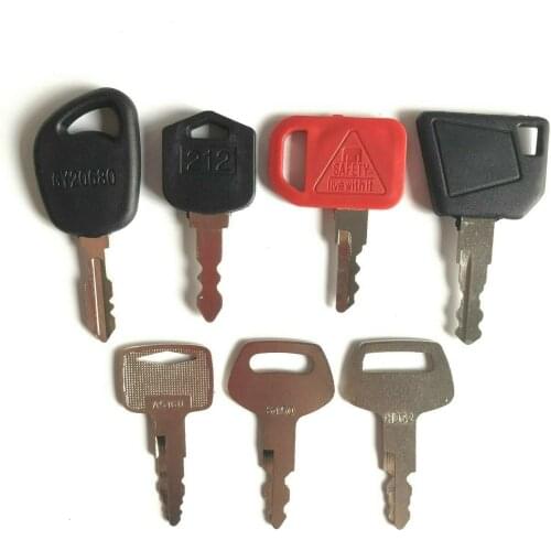 Construction Ignition Key Set 7 Keys Heavy Equipment Fit For Komatsu Mitsubishi JD