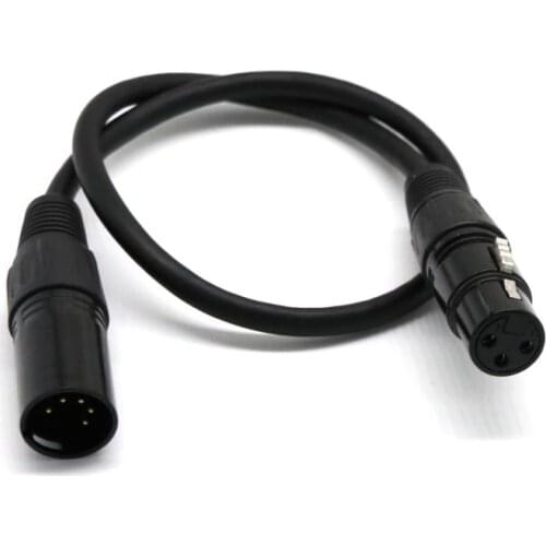 Mag 5-Pin Male to 3-Pin Female XLR Turnaround DMX Adapter for Stage Use