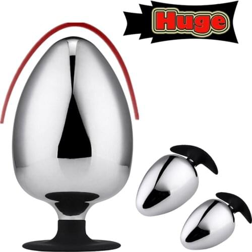 Metal Anal Plug Super Large Size Prostate Massager Buttplug Anus Dilator Beads Ball Thrusting Butt Plug Sex Toys For Men Women