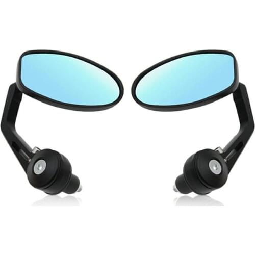 Motorcycle Modified Accessories Rearview Mirror Oval Handlebar Mirror Motorcycle Handle Mirror Aluminum Alloy