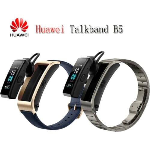 Original Huawei TalkBand B5 Talk Band Bluetooth Smart Bracelet Wearable Sports Wristbands Touch AMOLED Screen Call Earphone Band
