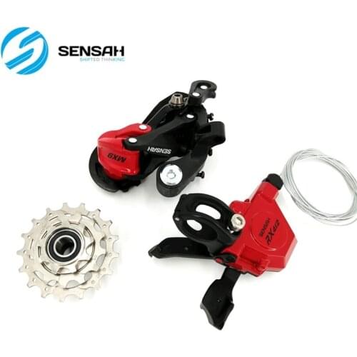 Sensah BMX Folding Bike 3 Speed Derailleur Set Shift Lever Rear Derailleur Freewheel Bicycle Shifter Shiting Part