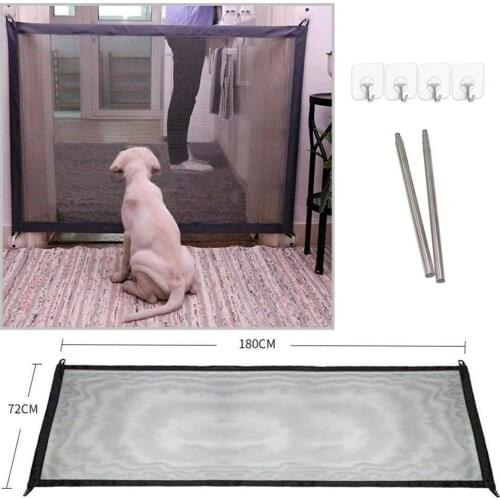 Portable Pet Barrier Folding Breathable Mesh Net Dog Separation Guard Gate Pet Isolated Fence Enclosure Dog Safety Supplies