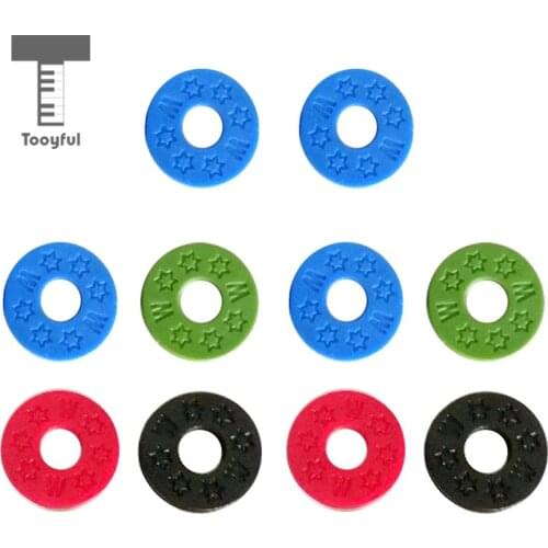 Tooyful 10pcss Guitar Strap Block Rubber Safety Strap Lock Washer for Guitar Parts Accessories