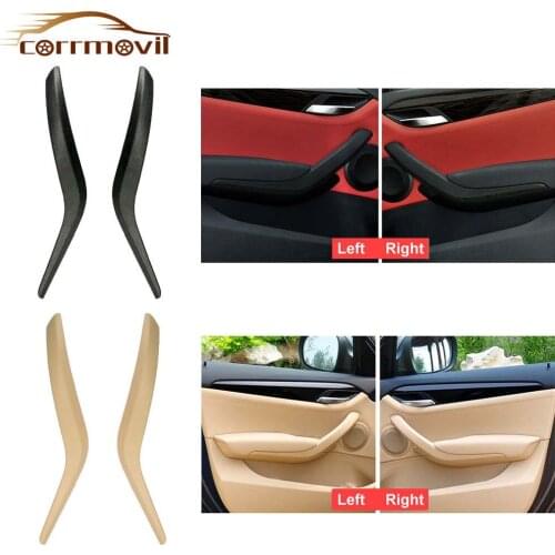 Car Inner Door Panel Handle Left Right Black Beige Panel Pull Trim Cover Auto Sedan Interior Handle For BMW Series X1 E84 09-15
