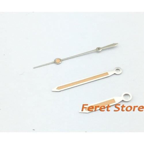 Sliver edge orange watch hands for Miyota 8205 8215 821A,Mingzhu 2813,3804