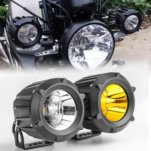 12v 24v Universal Led Spotlight White/Amber Color 4inch Motorcycle Lights for ATV SUV Trucks Bumper