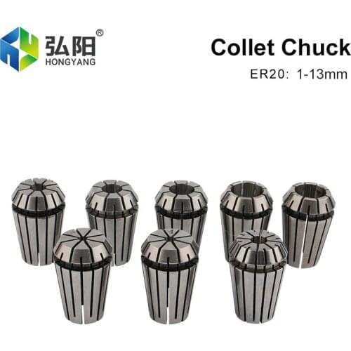 ER20 Chuck Collet Chuck Group Clamping Nut Tool Holder High Precision Chuck Kit For CNC Engraving Machine Lathe Milling Tools