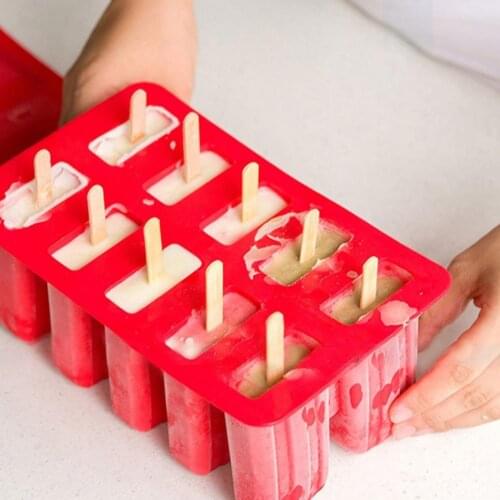 10 Grids Ice Mold Seal Cover Low Temperature Resistant Sturdy Silicone Safe Ice Cream Maker Mold Kitchen Tools