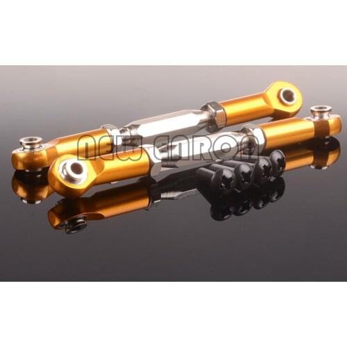 #101238+101211 2Pcs Metal Adjustable Front/Rear Servo Link Tie Rod For RC Racing Model Car HPI 1/10 Truck Bullet ST MT 3.0 Flux