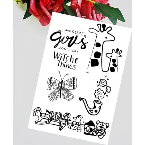 11x16CM Cartoon toys Transparent Silicon Seal Clear Stamps Roller Stamps DIY Scrapbook Album Card NEW YEAR Easter