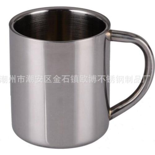60pcs Stainless steel Mugs 300ml Coffee Mug Water Cup Heat insulation, anti-scalding Mugs Heat Protection Water Cup for Camping