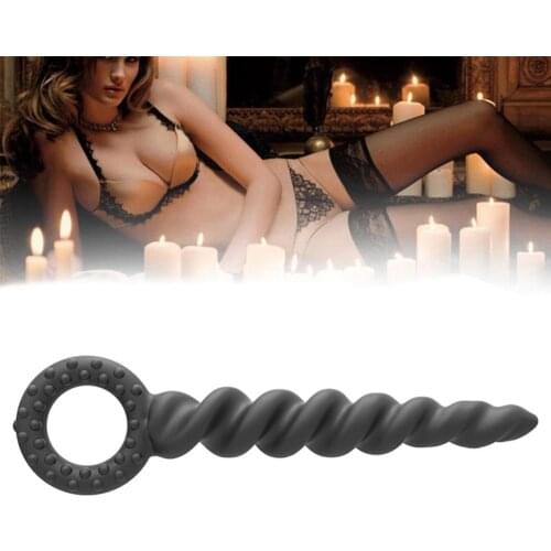 Women Men Soft Silicone Spiral Butt Anal Plug Gay Prostate Massager Sex Toys for women men comfortable stimulation adult product