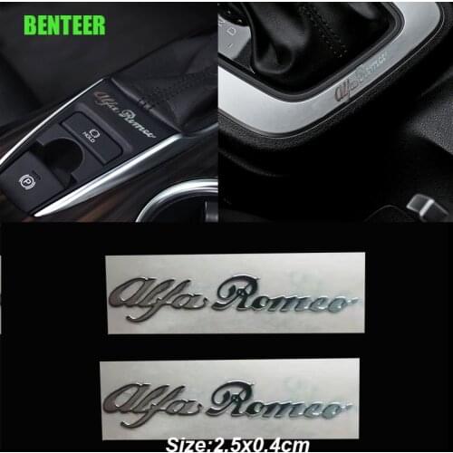 2pcs Stainless Steel Car Sticker For Alfa Romeo Giulia Giulietta 159 156 MITO Stelvio 147 Sportiva Auto Accessories