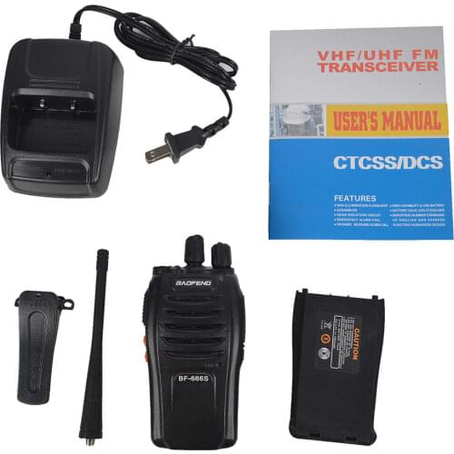 BAOFENG BF-666S Walkie Talkie UHF:400-470MHz Professional Portable Handy Hunting Radio Receiver With Headfone