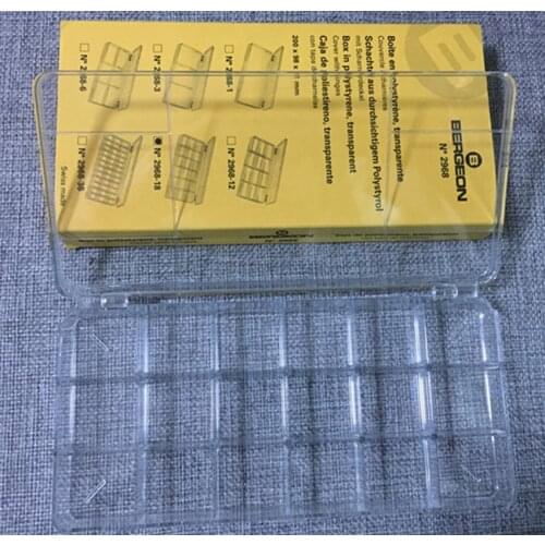BG 2968-18 Transparent Plastic boxes cover hinged watch parts boxes watch tools