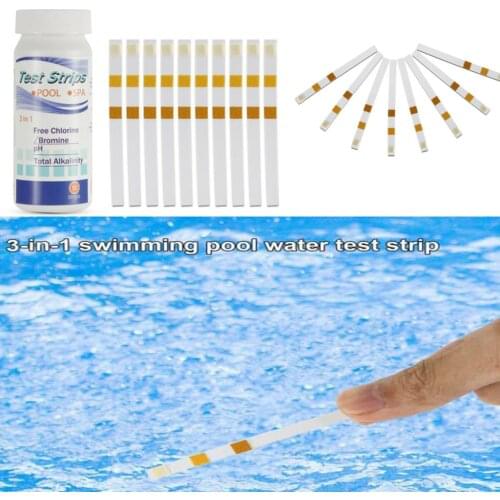 50Pcs 3-in-1 Swimming Pool PH Test Papers Chlorine Alkaline Acid Bromine High precision Test Paper Swimming Pool Accessories