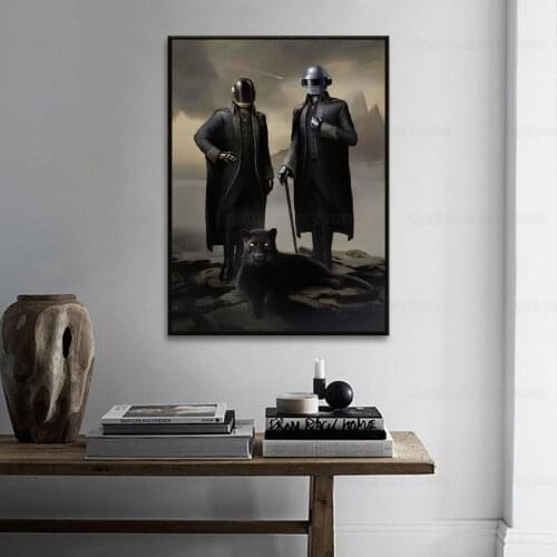 Daft Punk Canvas Fabric Poster And Print Wall Art Picture Painting Home Decor