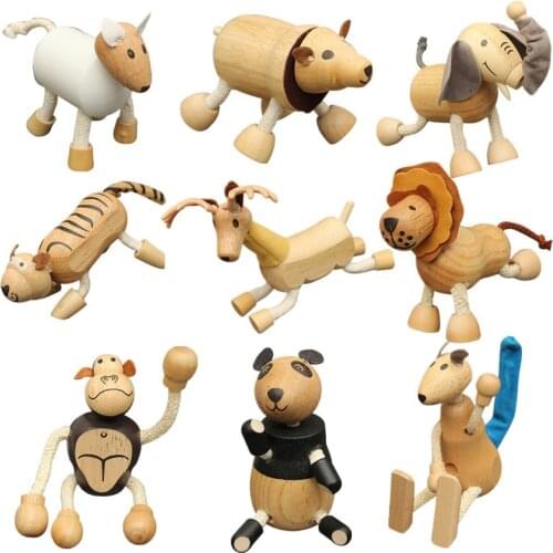 Wooden Mini Animals Farm Figurines Playset of Small Realistic Wood Toys Kids Montessori Educational Wooden Toys for Children