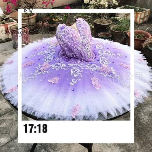 Kids Lilac Fairy Professional Ballet Tutu Children YAGP Cometition Ballet Stage Cosutmes Pancake Tutu BT4002
